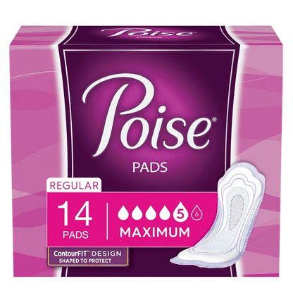 Poise 19568 Maximum Absorbency Pads, Formerly Ultra, Pack of 14