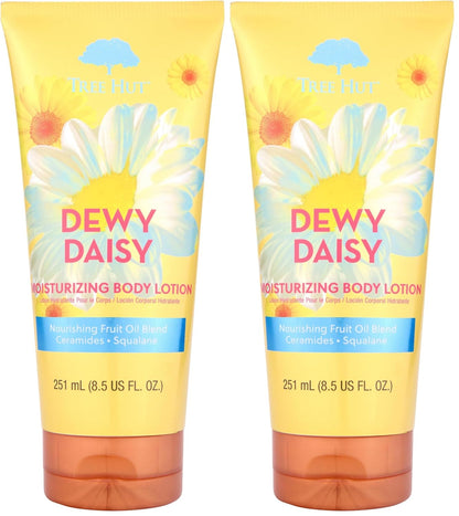 Tree Hut Dewy Daisy Moisturizing Body Lotion, Ceramide and Squalene Formula Helps Protect Skin, Long-lasting Hydration Leaves Skin Feeling Soft & Moisturized, 8.5 fl oz. (Pack of 2)