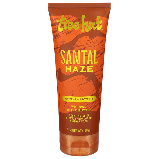 Tree Hut Whipped Shave Butter Santal Haze, Moisturizing & Hydrating Shave Cream with Shea Butter & Aloe, Smooth Glide for Soft Skin, Warm Woodsy Scent, 7 Fl Oz
