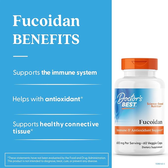Doctor's Best Fucoidan Supplement for Men & Women, Non-GMO, 60 Veg Caps