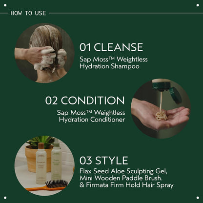 AVEDA Sap Moss Weightless Hydration Conditioner | Hydrates, Detangles, Fights Frizz | Silicone Free | Conditioner for Normal to Dry Hair | 98% Naturally Derived*, 6.7 Fl Oz