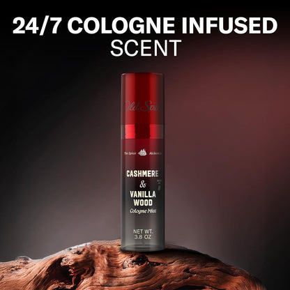 Old Spice Cologne Mist for Men, The Spice Alchemist Collection, 24/7 Cologne Infused Scent, No Trade Off Formula, Free of Parabens & Phthalates, Cashmere + Vanilla Wood Scent, 3.8 oz