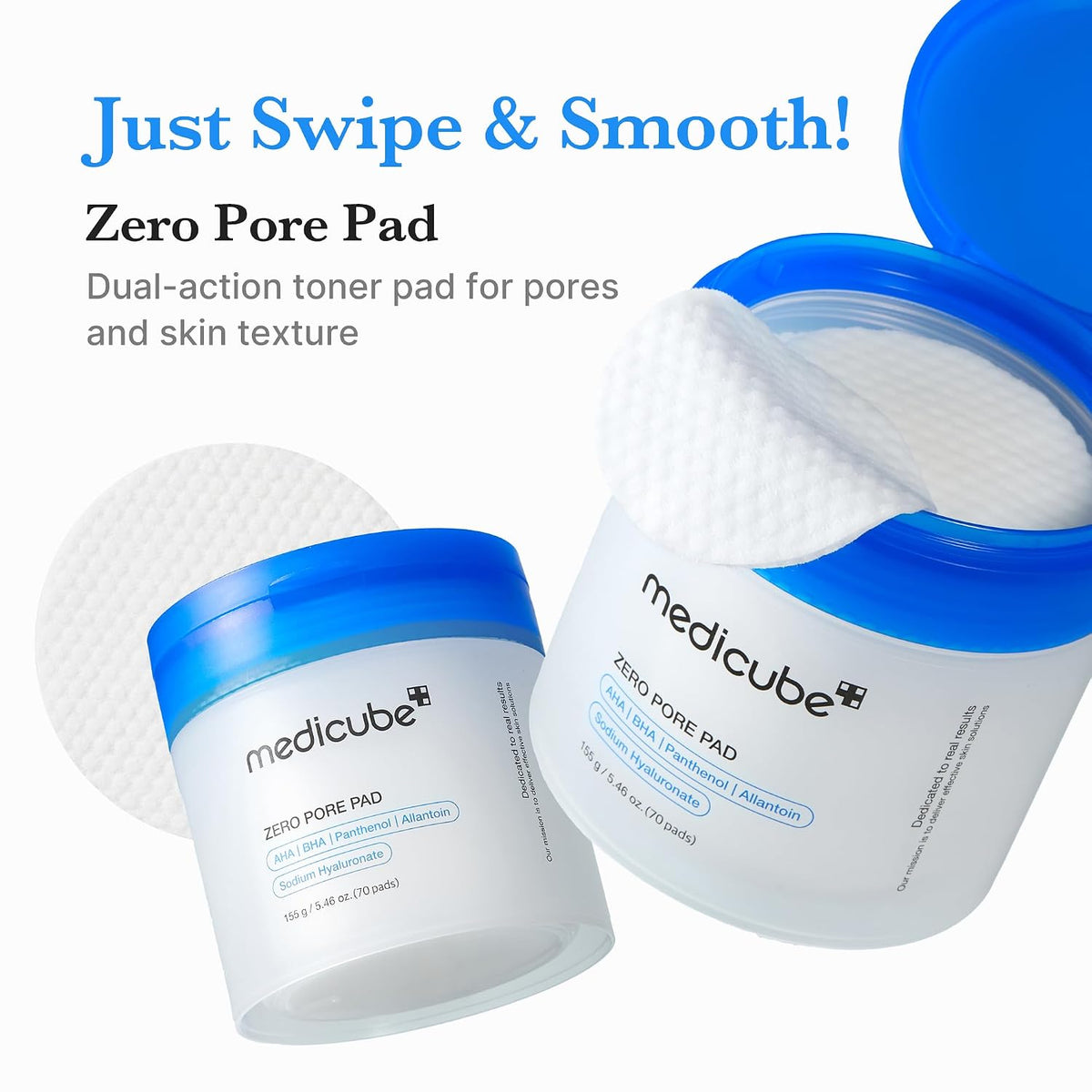 medicube Daily Zero Pore Reset Duo: Zero Pore 10 Peptide Serum and Zero Pore Pads 2.0 | Korean Skincare, Skincare Routine, Skincare Set