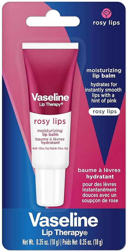 Vaseline Lip Therapy Rosy Lips Moisturizing Lip Balm -Twin Pack,(Pack of 4)