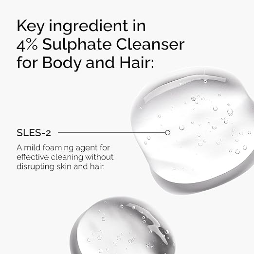 The Ordinary Sulphate 4% Cleanser for Body and Hair, Gentle Fragrance-Free Shampoo and Body Wash, 8.1 Fl Oz