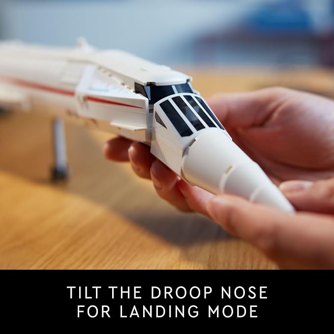 LEGO Icons Concorde Model Aircraft, Gift for Adults, Build a Replica Model of the World’s Most Famous Supersonic Commercial Passenger Plane with Authentic Details and Functional Pieces, 10318
