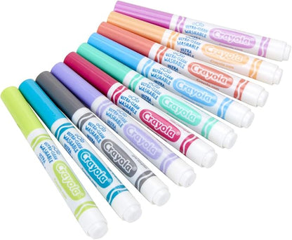 Crayola Ultra Clean Washable Markers, Tropical, Gift for Kids, 10Count