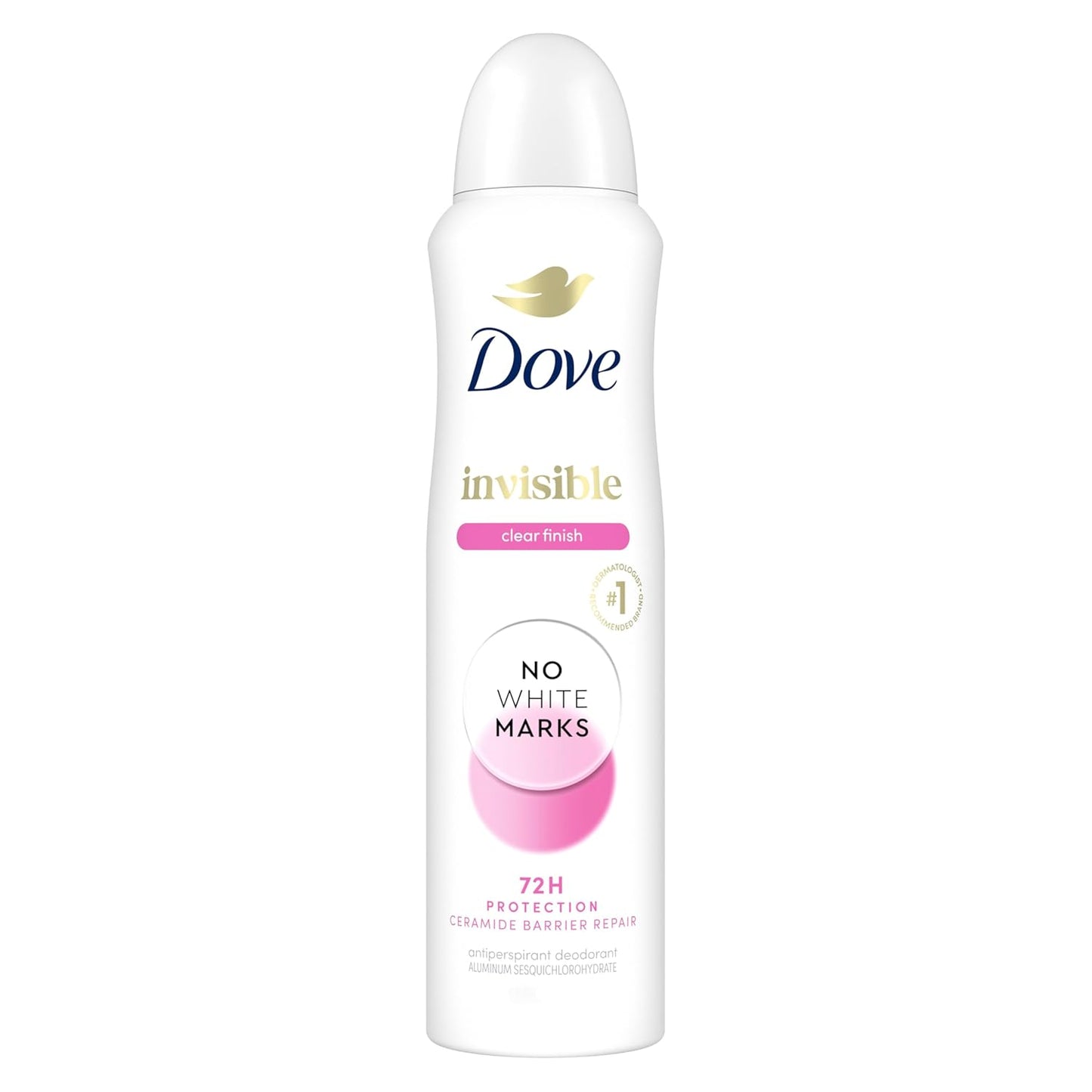 Dove Advanced Care Clear Finish Antiperspirant Dry Spray for Women, 72H Sweat & Odor Protection, Pro-Ceramide Technology, No White Marks, Alcohol Free, Size: 3.8 oz (1 Count)