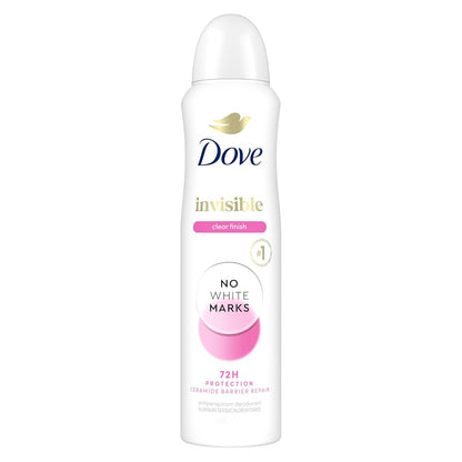 Dove Advanced Care Clear Finish Antiperspirant Dry Spray for Women, 72H Sweat & Odor Protection, Pro-Ceramide Technology, No White Marks, Alcohol Free, Size: 3.8 oz (1 Count)