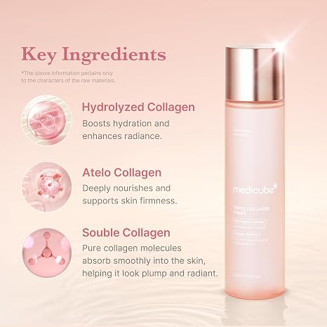 medicube Triple Collagen Toner, Korean Skincare, 4.73 fl.oz, (Pack of 3)