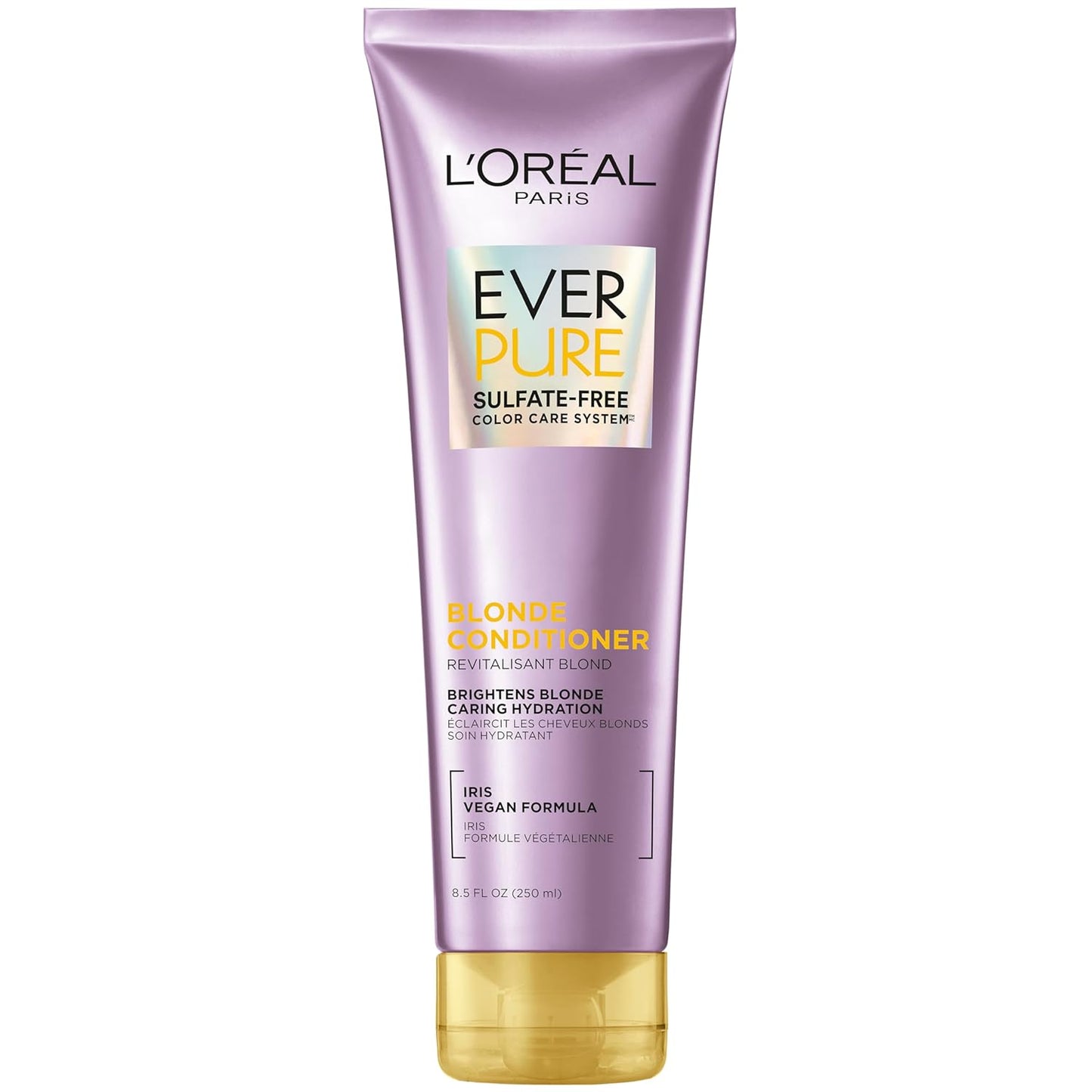 L'Oreal Paris Blonde Sulfate Free Conditioner for Color-Treated Hair, Neutralizes Brass + Balances, EverPure, 8.5 Fl Oz (Packaging May Vary)