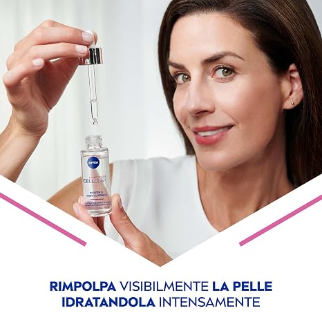 NIVEA Cellular Expert Filler Hyaluronic Replumping Serum – Lightweight Hydrating Facial Serum with Pure Micro-Hyaluronic Acid & Glycerin for Smooth, Radiant, Healthy-Looking Skin, 30 ml