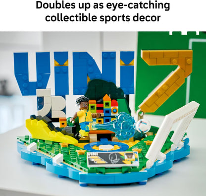 LEGO Editions Vini Jr. – Soccer Highlights - Building Set for Boys & Girls, Ages 10+ - Collectible Soccer Gift W/Plaque - Kids Bedroom or Shelf Decor - 43027