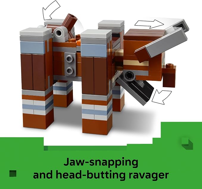 LEGO Minecraft The Pillager Outpost and Ravager Building Toy - Video Game Building Blocks for Kids, Boys & Girls, Ages 9+ - Includes Space Sentinel & 3 Minifigures - Gift Idea for Gamers - 21278