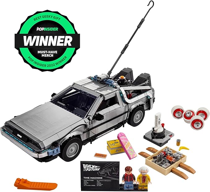 LEGO Icons Back to the Future Time Machine 10300, Model Car Building Kit Based on the Delorean from the Iconic Movie, Perfect Build for Teens and Adults Who Love to Create | Lego Back To The Future Lego 1872 Pieces - Time Machine #10300