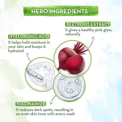 MAMAEARTH Beetroot Hydraful Moisturizer with Hyaluronic Acid, 50g | Lightweight cream texture suitable for daily skincare routines.