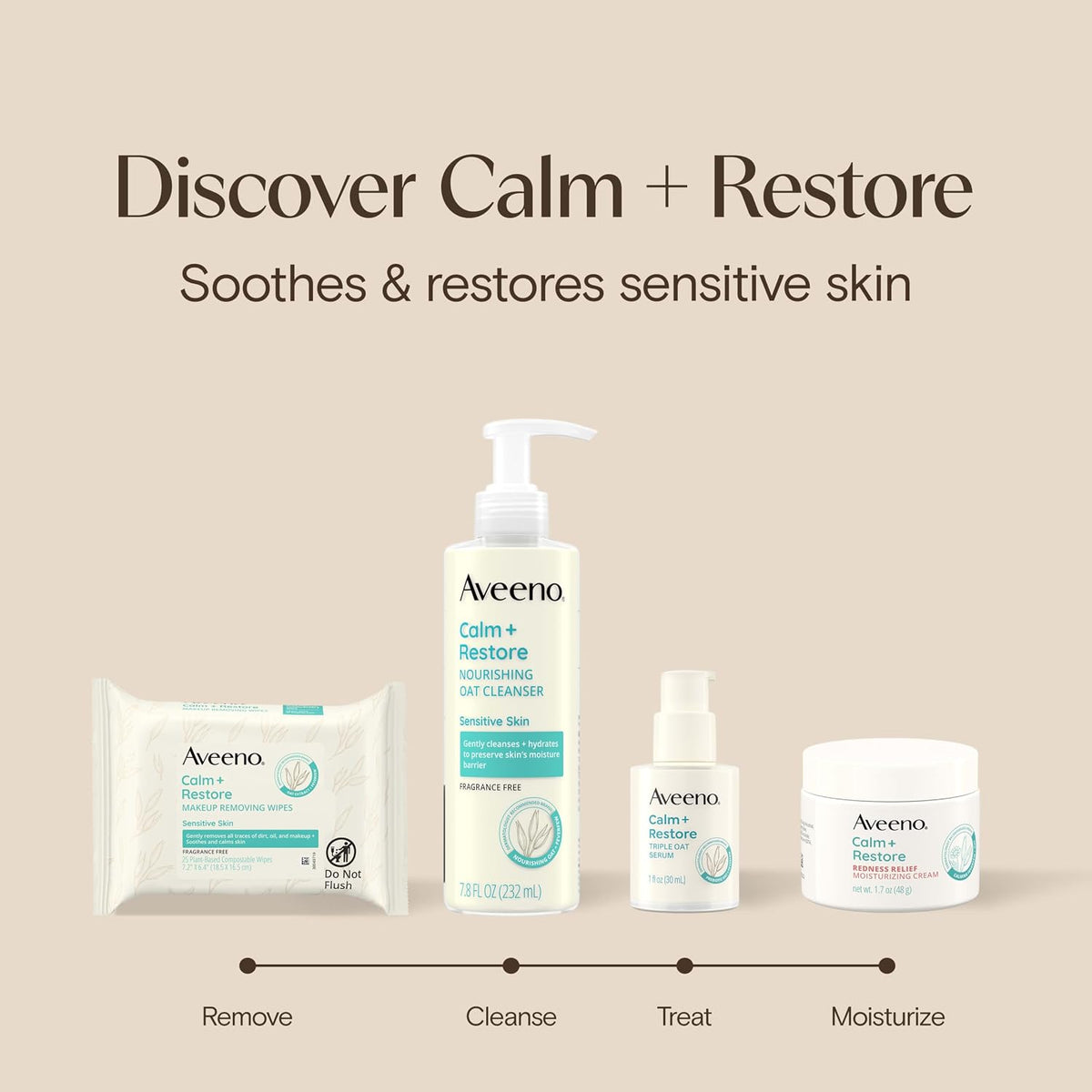 Aveeno Calm + Restore Redness Relief Moisturizing Cream, 1.7 oz