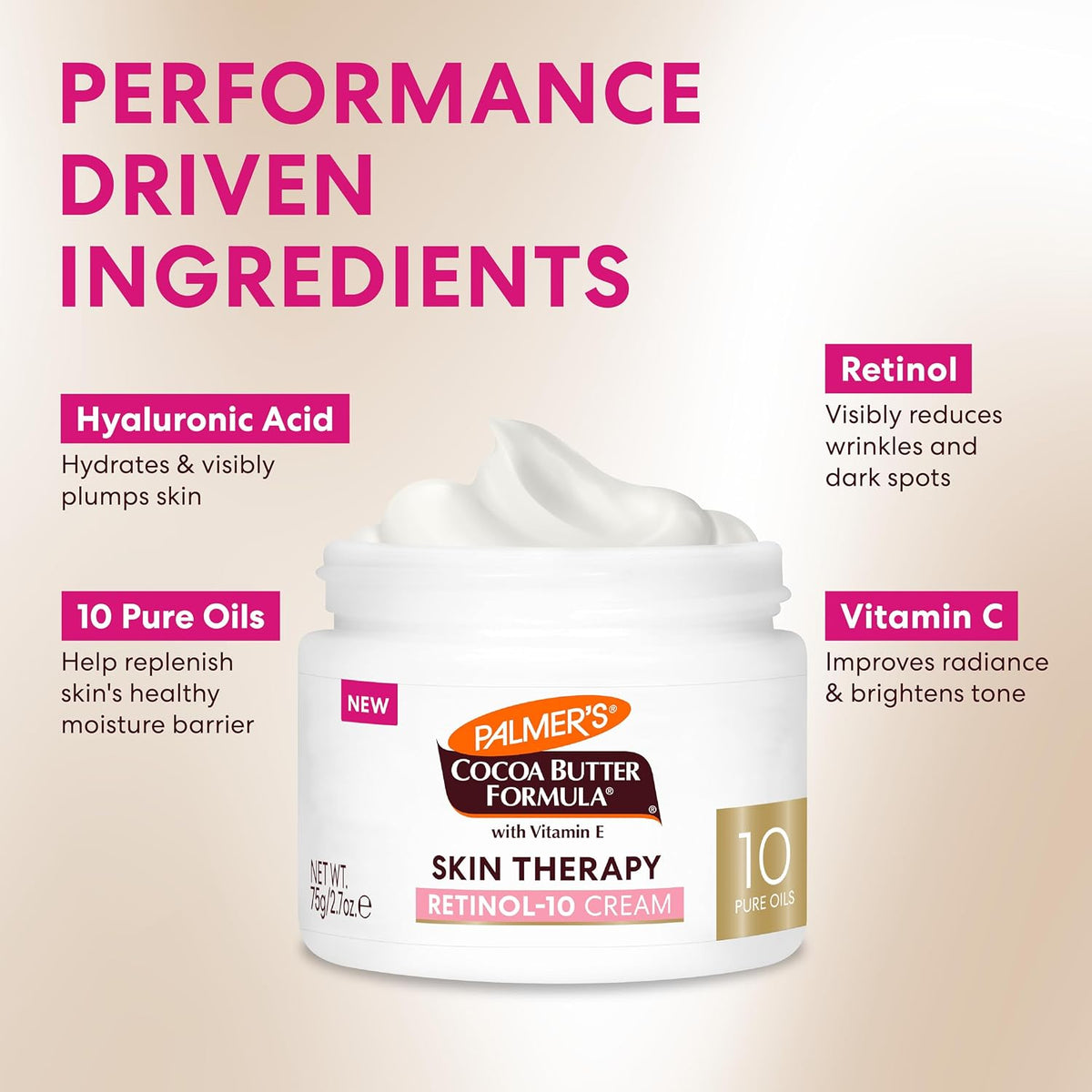 Palmer's Skin Therapy Face Cream, Retinol-10 Moisturizer, 2.7 Fl Oz (Pack of 6)