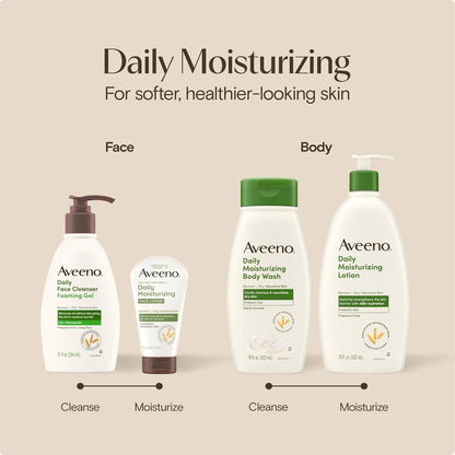 Aveeno Daily Moisturizing Body Lotion, Fragrance-Free, 18 fl. oz