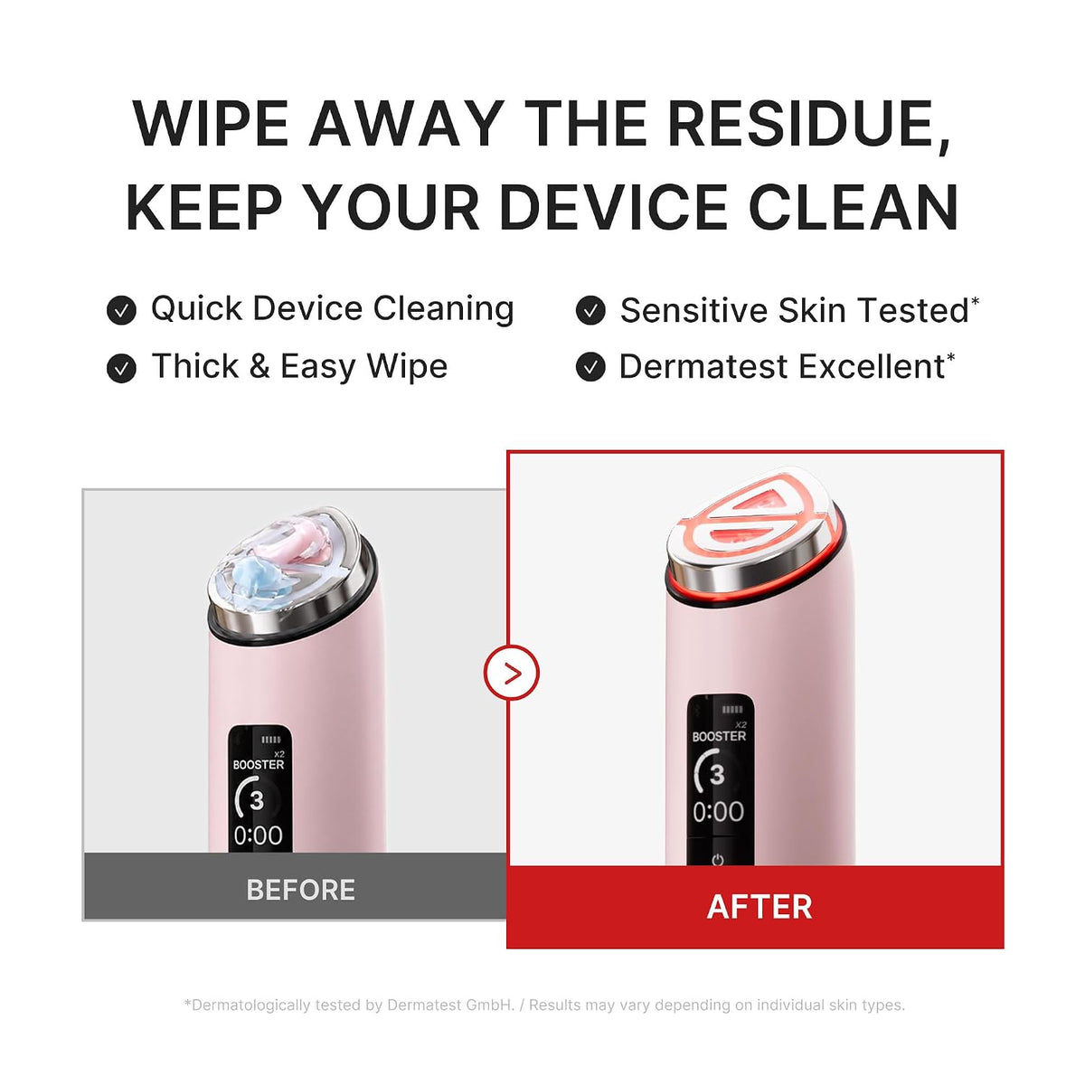 medicube Beauty Device Cleaning Wipes, Easy Cleaning for Fresh Device Care
