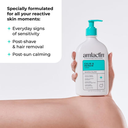 Amlactin Calm & Renew Lotion, Sensitive Dry Skin, 14.1 oz