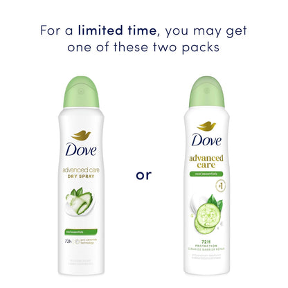 Dove Advanced Care Antiperspirant Deodorant Dry Spray Cool Essentials for helping your skin barrier repair after shaving With Pro Ceramide Technology 3.8 fl oz