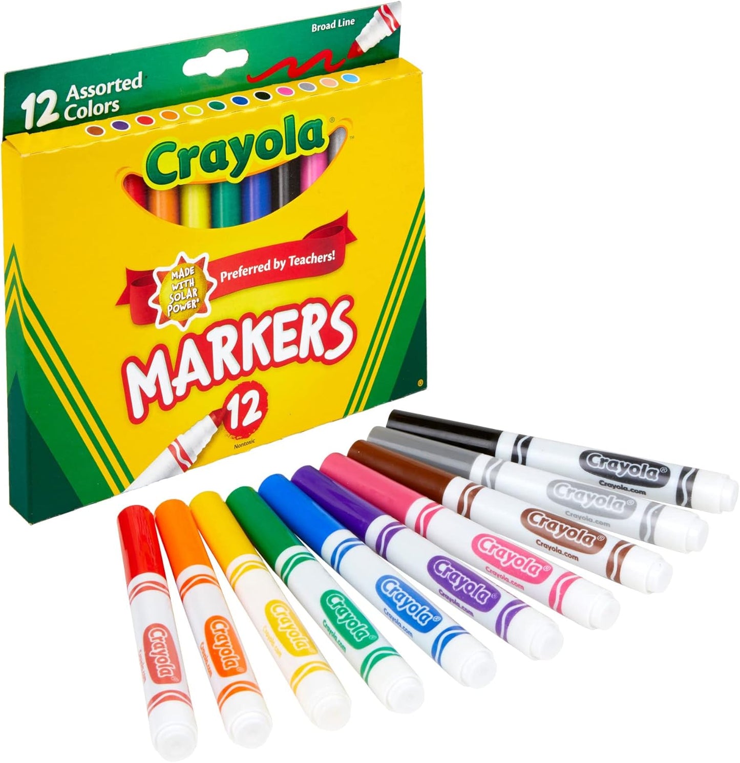 CRAYOLA MARKERS CONICAL TIP 12/SET