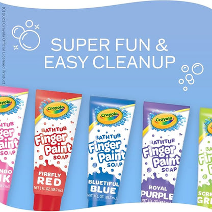 Crayola Taste Beauty Bathtub Finger Paint Soap, Easy to Clean, Pack of Ten 3-Fluid-Ounce Bottles