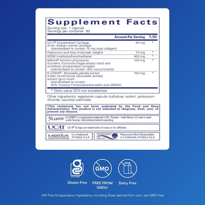 Pure Encapsulations Joint Complex (Single Dose), 60 Capsules