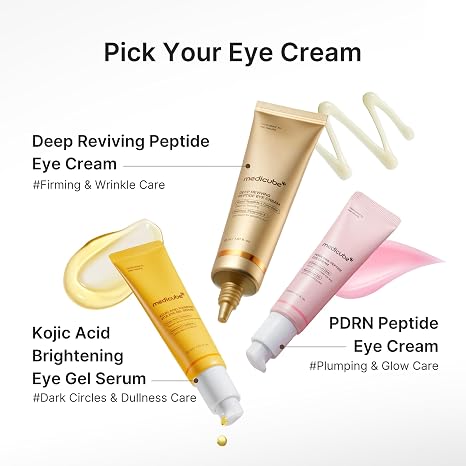 medicube Eye Serum with Deep Reviving Peptide | Eye Treatment Serum with Multi Peptides, Niacinamide & Squalane | Reduces Signs of Aging and Fine Lines | Korean Skincare,1.01 fl.oz (Pack of 2)"
