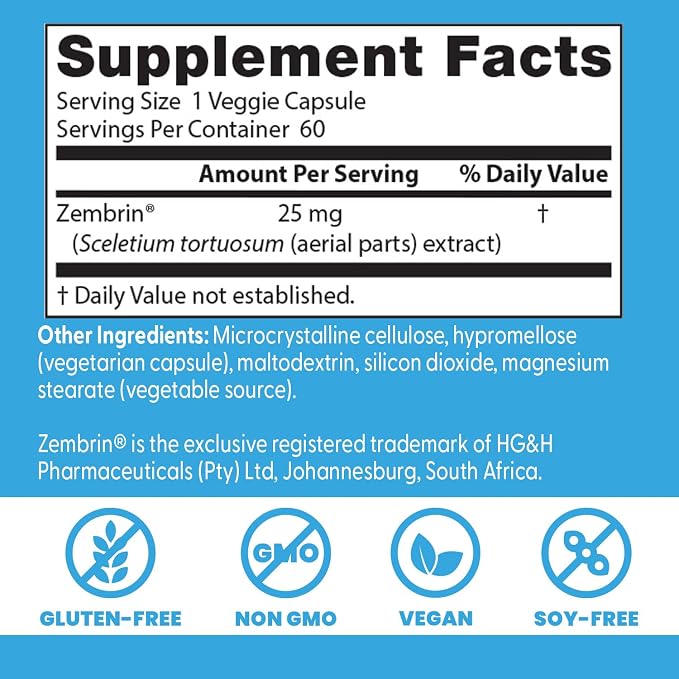 Doctor's Best Calm-Z, for Men & Women Calm & Focus Support, 60 Veg Caps