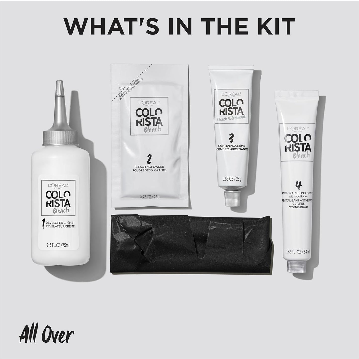 L'Oreal Paris Colorista Hair Bleach, Hair Dye Kit for All Over Blonde Hair Color, 1 Hair Bleach Kit