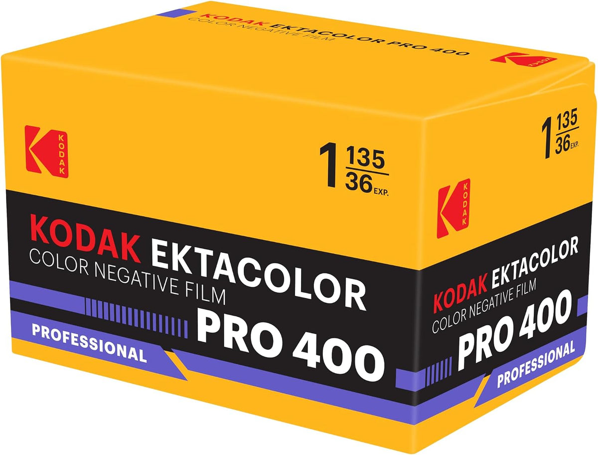 Kodak Ektacolor PRO 400 Color Negative Film | 35mm Roll Film (36 Exposures) 5 Rolls + Cloth