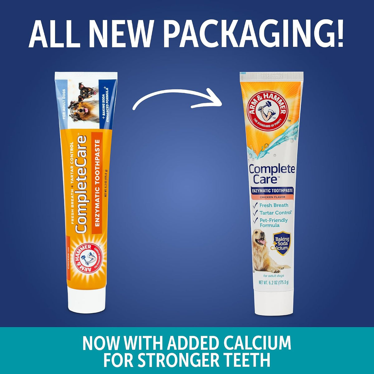 Arm & Hammer Complete Care - Dog Toothpaste, Enzymatic, Chicken, 6.2 oz