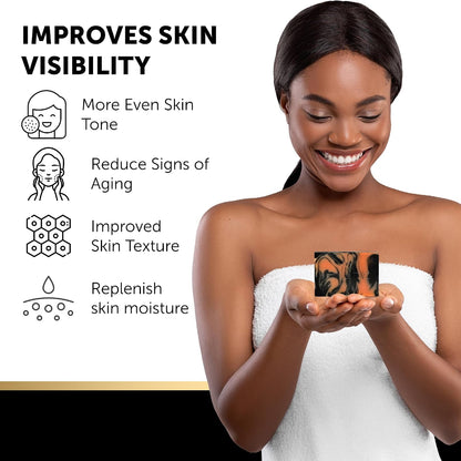 VALITIC Charcoal Kojic Acid Turmeric Black Soap for Dark Spots, 2 Pack