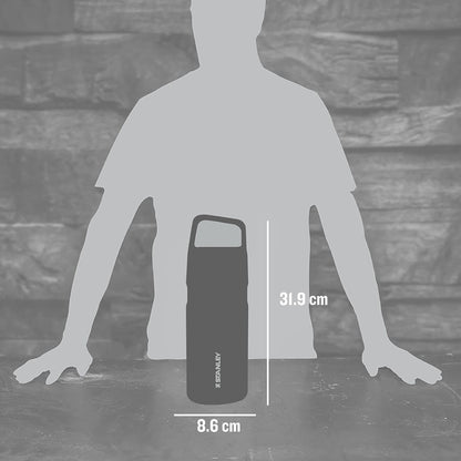 Stanley IceFlow Cap and Carry Water Bottle | Wide Mouth Twist Lid | Lightweight & Leakproof for Travel & Sports | Insulated Stainless Steel | BPA-Free