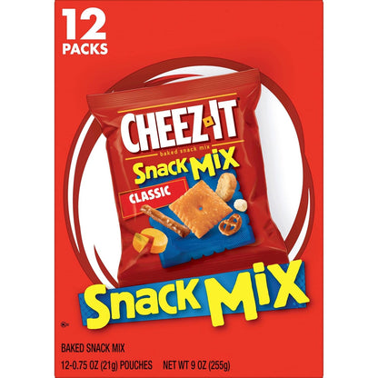 Cheez-It Snack Mix, Lunch Snacks, Office and Kids Snacks, Classic, 36oz Case (4 Boxes)