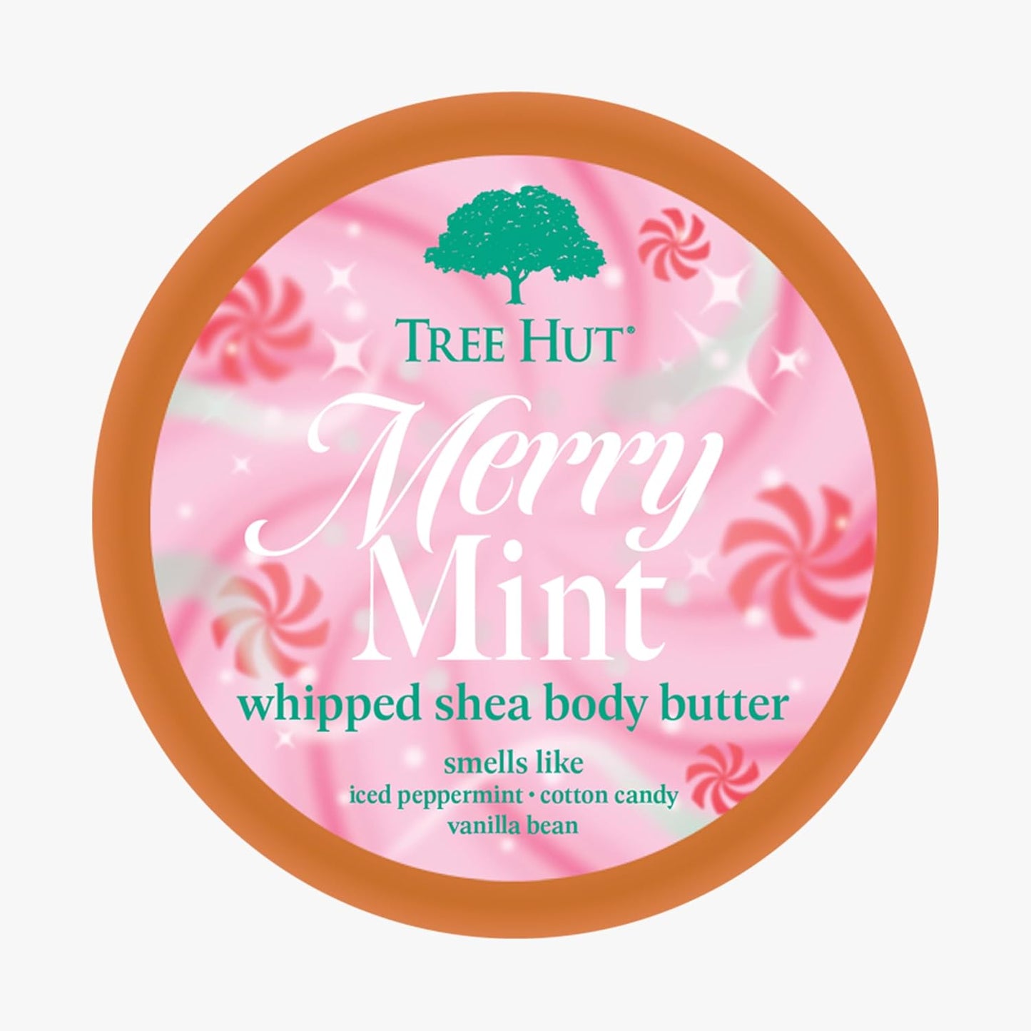 Tree Hut Merry Mint Whipped Shea Body Butter, Long-lasting Hydration Leaves Skin Feeling Soft & Moisturized, Lightweight, Nourishing Essential Body Care, Limited Edition Holiday, 8.4 Fl Oz.
