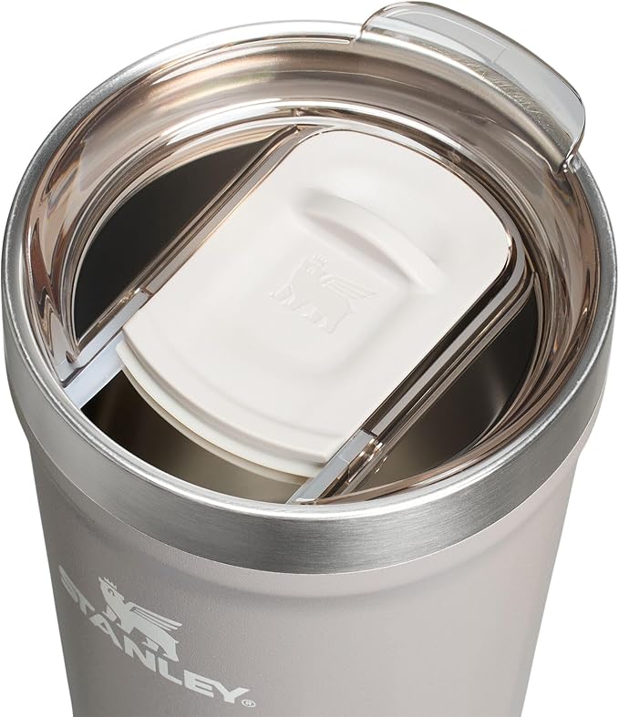 STANLEY Everyday Tumbler 16 oz | Press Fit Drink Through Lid | Beverage, Coffee, and Cocktail Cup | Insulated Stainless Steel Wine Glass | BPA-Free | Ash
