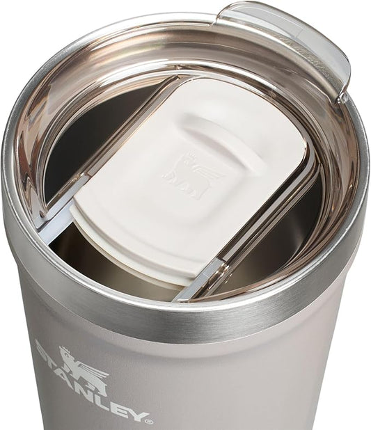 STANLEY Everyday Tumbler 16 oz | Press Fit Drink Through Lid | Beverage, Coffee, and Cocktail Cup | Insulated Stainless Steel Wine Glass | BPA-Free | Ash