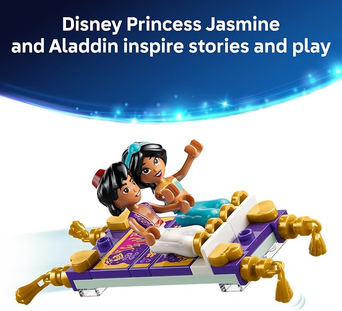 LEGO Disney Princess Jasmine's Jewelry Box 43295 | Building Toys for Girls & Boys, Ages 6+, Disney's Aladdin Movie Figures, Creative Play, 458 pieces, Gift for Birthdays