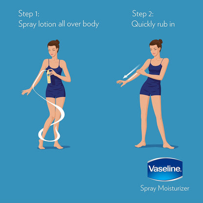Vaseline Intensive Care Spray Moisturizer For Dry Skin Cocoa Radiant Made With 100% Pure Cocoa Butter 6.5oz (Pack of 6)