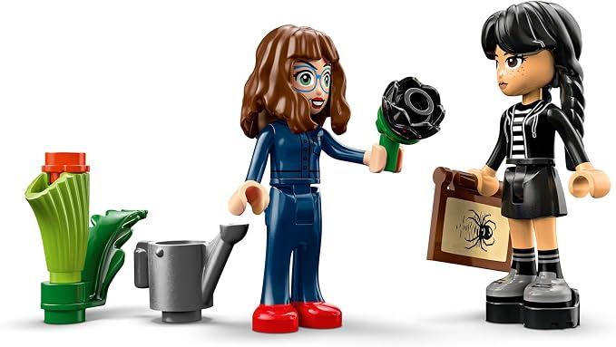 LEGO Wednesday Black Dahlia Flower Building Toy - Pretend Play Set for Girls & Boys, Ages 9+ - with Wednesday Addams & Professor Minidolls - Building Blocks for Kids - Gift Idea for Birthdays - 76784
