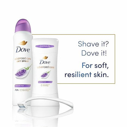 Dove Advanced Care Antiperspirant Deodorant Stick Lavender Fresh 4 ct for helping your skin barrier repair72 hr odor control and sweat protection for soft underarms with boosted ceramide levels 2.6 oz