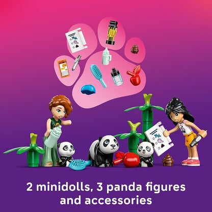 LEGO Friends Panda Sanctuary Animal Care Building Toy - Playset for Girls & Boys, Ages 7+ - Gift Idea for Birthdays - W/ 2 Minifigures & Panda Toys - 42648