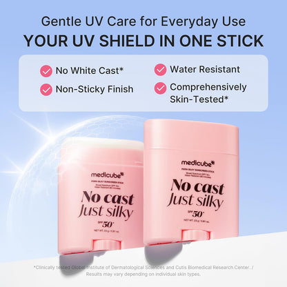 medicube PDRN Silky Sun Stick, SPF 50 Airy & Pore-Blurring Finish, 0.81 oz.