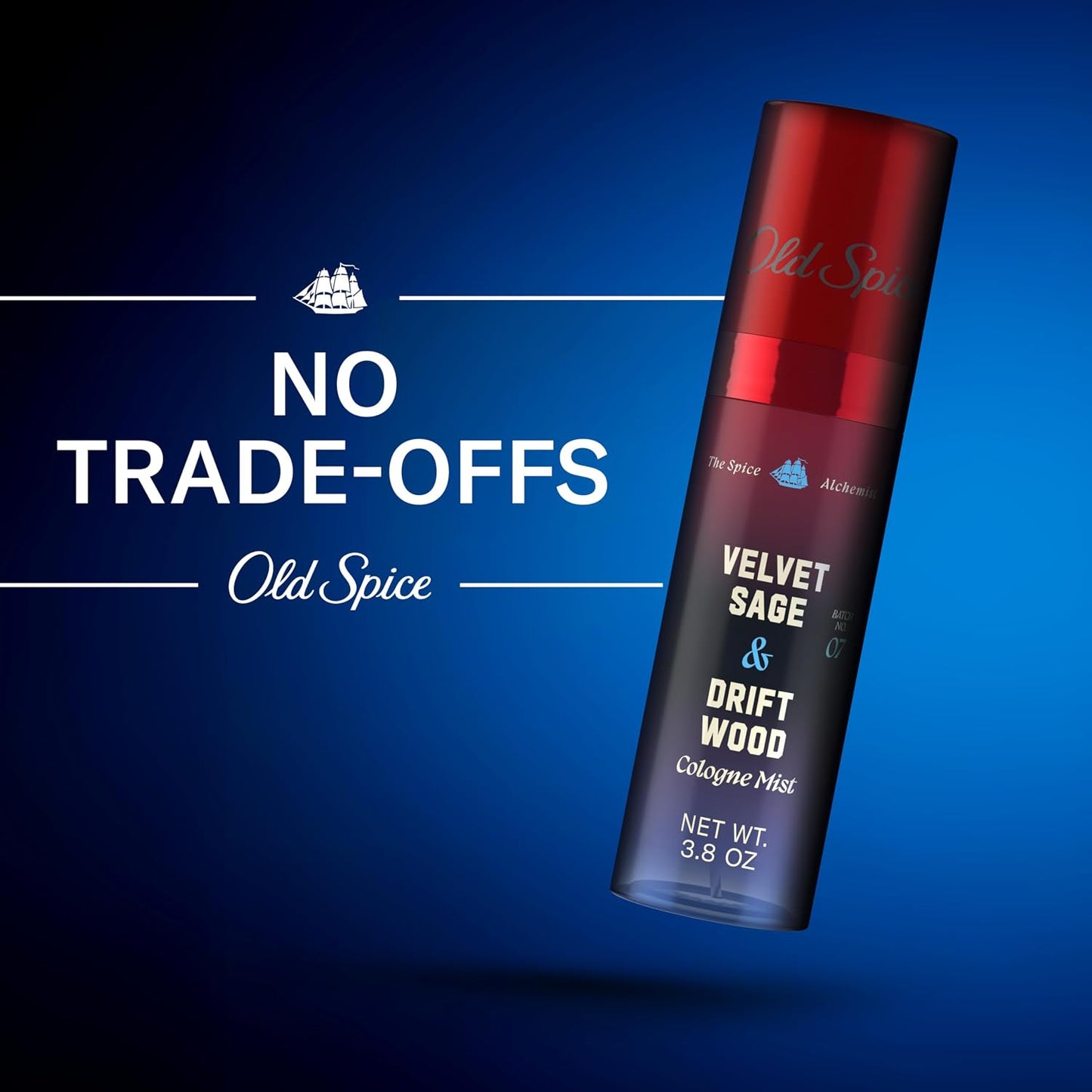Old Spice Cologne Mist for Men, The Spice Alchemist Collection, 24/7 Cologne Infused Scent, No Trade Off Formula, Free of Parabens & Phthalates, Velvet Sage + Driftwood Scent, 3.8 oz