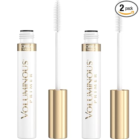 L'Oreal Paris Voluminous Lash Boosting Conditioning Primer Mascara, White Primer, 0.24 Fl Oz., 2 Count