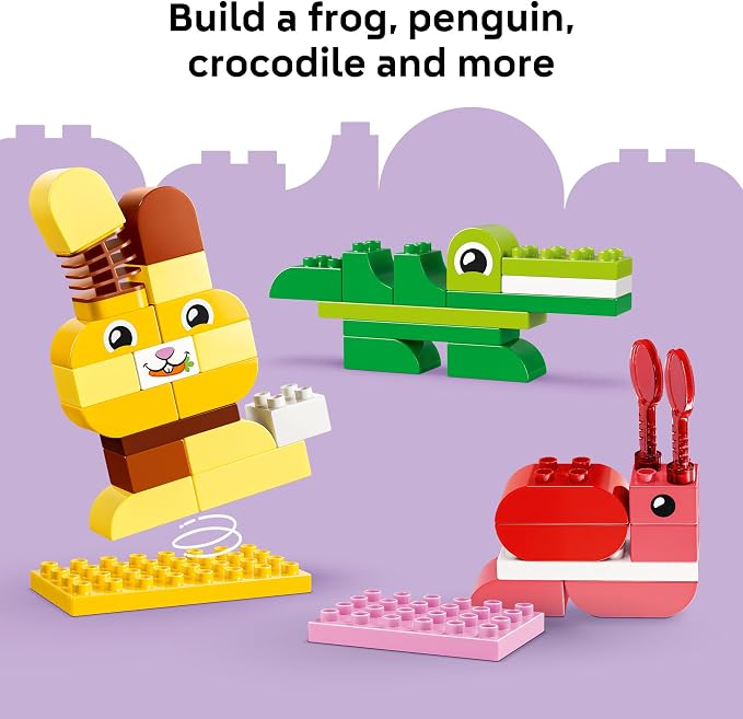 LEGO DUPLO Town Animal Building Game 10472 | Building Toys for Toddlers, Ages 3+, Sturdy Build for Pretend Play, Develops Fine Motor Skills, 94 pieces, Gift for Birthdays
