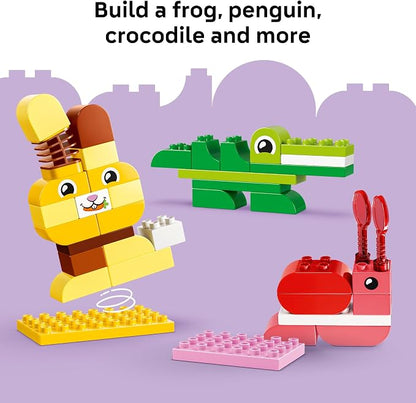 LEGO DUPLO Town Animal Building Game 10472 | Building Toys for Toddlers, Ages 3+, Sturdy Build for Pretend Play, Develops Fine Motor Skills, 94 pieces, Gift for Birthdays